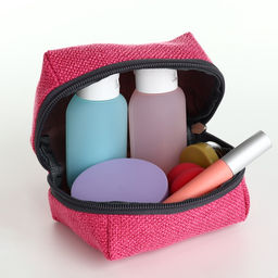 Косметичка женская на молнии, объёмная, маленькая, мягкая, малиновая - Simaland фото 3