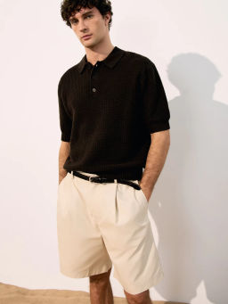 Джемпер поло фактурной вязки ZR2605043301-27 / Zarina