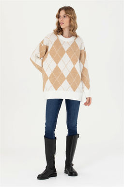 Женский кремовый свитер с круглым вырезом Неожиданная скидка в корзине - U.s. polo assn фото 4