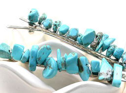 Заколка для волос с турквенитом 6,5*0,8*1,3см