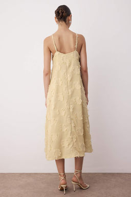 Mavi Duz Midi Dokuma Elbise TWOSS25EL00905 - Trendyolmilla фото 10