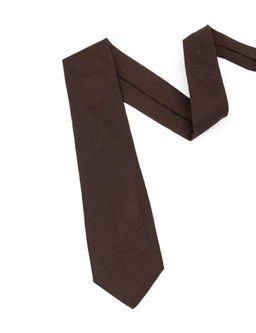 Коричневый шелковый галстук