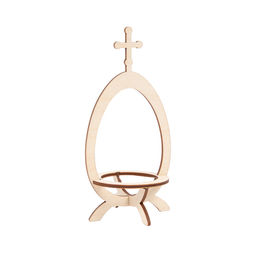 Заготовка для декорирования Mr. Carving КЛ-23 Подставка под яйцо фанера 6.6 х 6.6 х 14 см с Крестом