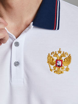 Поло мужское RUSSIA 65M-RR-1497 RED-N-ROCKS