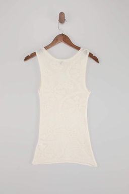 Ekru Bisiklet Yaka Fitted Dokulu Triko Ince Bluz TWOSS26BZ00316 - Trendyolmilla фото 6