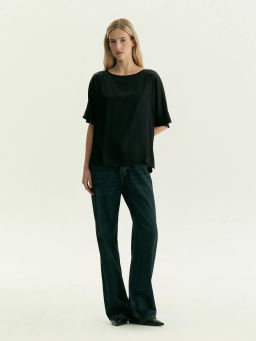 Блузка с коротким рукавом из вискозы, B3248/algo