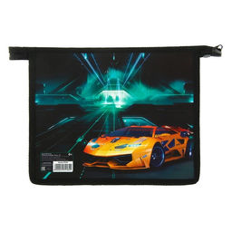 Папка для тетрадей А5, 190 х 230 х 50 мм, молния сверху, пластиковая, Calligrata Тачка  фото 3