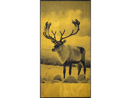 Полотенце махровое 6с102.413ж1 Фото-олень(т.желтый) 81х160см