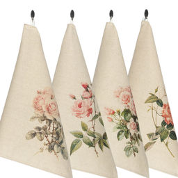 22С146-ШР+К/п.р/фкор Комплект полотенец из 4 шт 45*60 Розарий-4 рис. 293