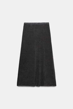 FALDA MIDI PUNTO / Marino oscuro - Zara фото 4