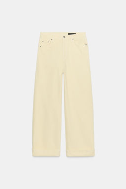 JEANS ZW COLLECTION BAGGY TIRO MEDIO / Amarillo - Zara фото 4
