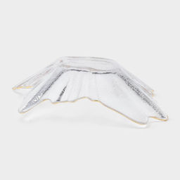 Ваза для фруктов «Рени», 24×22×6 см, с золотой отводкой, стекло, прозрачная