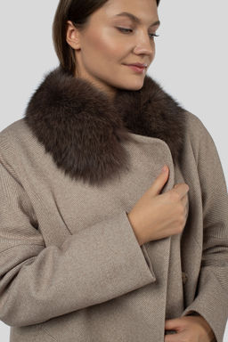 Мех натуральный (песец) Пальто утепленное Термофинн 100 г