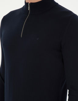 Темно-синий базовый свитер стандартной посадки - Cacharel фото 7