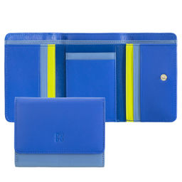 Итальянский кожаный кошелек DuDu серии Pemba | васильковый