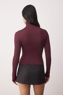 Murdum Transparan Dik Yaka Esnek Normal Boy Orme Bluz TWOAW26BZ00266