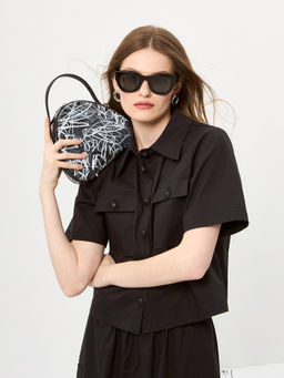 Сумка ELEGANZZA Z9644-7571 black/white  фото 2