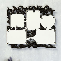 Фоторамка - коллаж на 5 фото С сердцем, венге, (пластиковый экран)