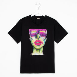 Футболка женская MINAKU Girl, чёрная, размер 42