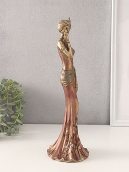 Фигурка полистоун «Агнесс в платье 20-30-х годов с розами», 11.5×10×31.5 см