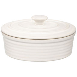 Форма для запекания с крышкой 300 мл 13.5*10*7.3 см "Традиция" овальная молочный белый
