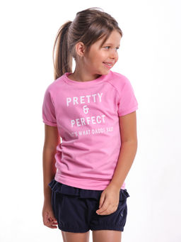 Футболка с принтом для девочки UD 0735 голубой - Mini maxi фото 11