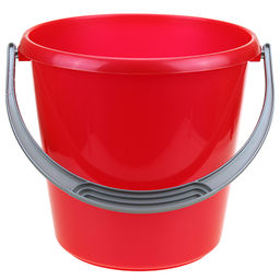 Ведро пластмассовое "Соло" 5л, д22см, h21см, красный перламутровый (Россия)