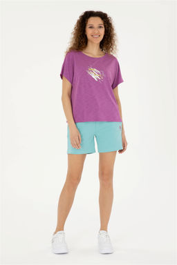 U. S. Polo Assn / Женская фиолетовая футболка - U.s. polo assn фото 4