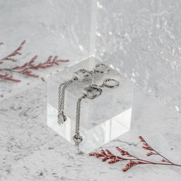 Серьги из муранского стекла GREY CUT LC3471 - Vloes фото 2