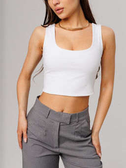 Женский укороченный топ Lingeamo белый ЛТ-09 (1)  фото 3