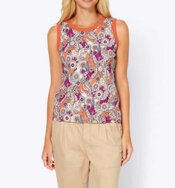 Топ с принтом, мандариновая фуксия - Linea tesini фото 3