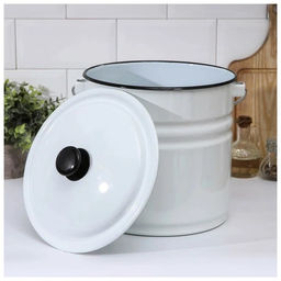 ЭМ_Ведро 12,0 л без деколи с крышкой цилиндр арт. 41204-242 КМК