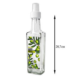 Цена за 2 шт. Бутылка с кноп. дозатором для масла/соусов, 250 мл, стекло 626-2103