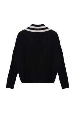 Tas Yumusak Dokulu V Yaka Renk BlokluTriko Kazak TWOAW25KZ00206 - Trendyolmilla фото 14