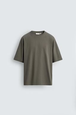 CAMISETA REGULAR FIT LAVADA / Verde gris - Zara фото 7