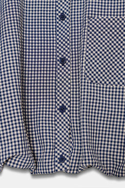 GINGHAM BALLOON SHIRT - Zara фото 7