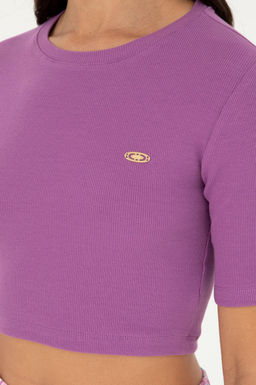 Футболка U.S. Polo Assn хлопок с эластаном фиолетовая  фото 7