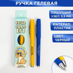 Ручка гелевая Когда сдал ЕГЭ 2 шт.