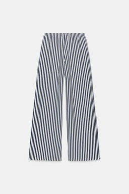PANTAL?N RAYAS CON LINO / Crudo / Marino - Zara фото 6