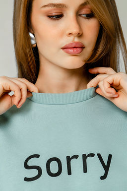 Арт. 15104 Свитшот женский 44-52 (5 шт) Цвет:мята