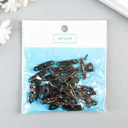 Замок металл для шкатулки бронза + гвозд. набор 10 шт 1,5х2,7 см - Арт узор фото 4