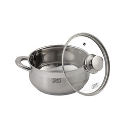 1743 GIPFEL Кастрюля SERENADE 18x8,5см/2,1л со стеклянной крышкой. Материал: нерж. сталь 18/10. Толщина 0,6мм  фото 2