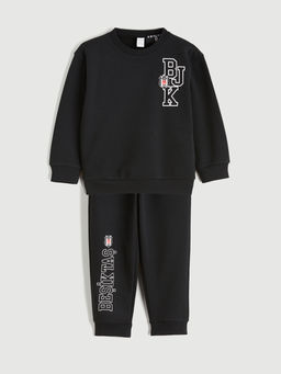 Be?ikta? Bask?l? Erkek ?ocuk Sweatshirt ve E?ofman Alt 2li