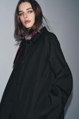 ZW COLLECTION LIMITED EDITION LONG BUTTON TRENCH COAT - Zara фото 2