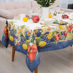 Скатерть Этель Southern fruits 147х112 +/-2 см с ГМВО, 100% хлопок, саржа 190г/м2  фото 2