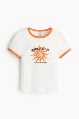 Camiseta entallada de algod?n