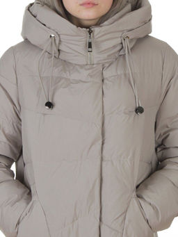 8806 GRAY/BEIGE Пальто зимнее женское (150 гр. холлофайбер)