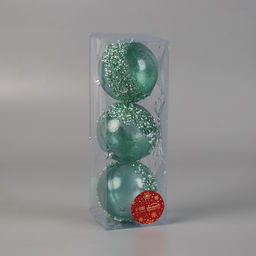 Ёлочные игрушки Эйдонс, шары новогодние, набор d=8 см, 3 шт., зелёный - Зимнее волшебство фото 5