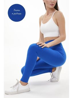 K10141 Легинсы в рубчик СИНИЙ