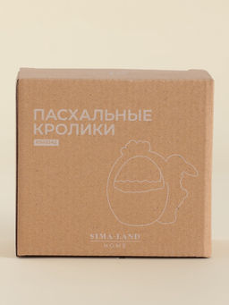 Конфетница SL Home «Лесные кролики», 12.5×8×12 см, фарфор, белая